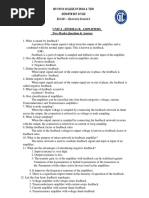 Unit-I - Feedback Amplifiers Two Marks Question & Answer