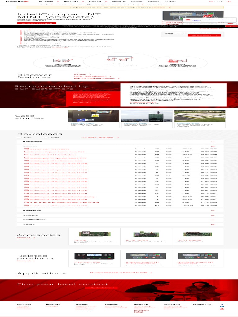 ComAp InteliCompact NT MINT Genset Controller For Gensets in