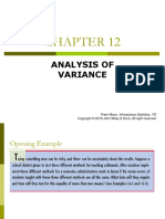 Analysis of Variance: Prem Mann, Introductory Statistics, 7/E
