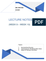Lpe2501 Lecture Notes 4 (Week 9-10)