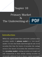 Primary Market &: The Underwriting of Security