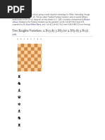 Two Knights Variation: 2.Nc3 d5 3.Nf3 (Or 2.Nf3 d5 3.Nc3) : Baadur Jobava Sir Stuart Milner-Barry