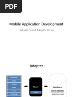 Mobile Application Development: Adapters and Adapter Views