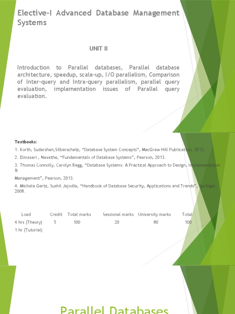 Parallel Database Management Systems | PDF | Parallel Computing | Databases