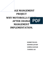 Change Mangement Project Why Motorolla Failed After Change Mangement Implementation