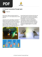 LiFi Experiment Audio Transmission Through Light