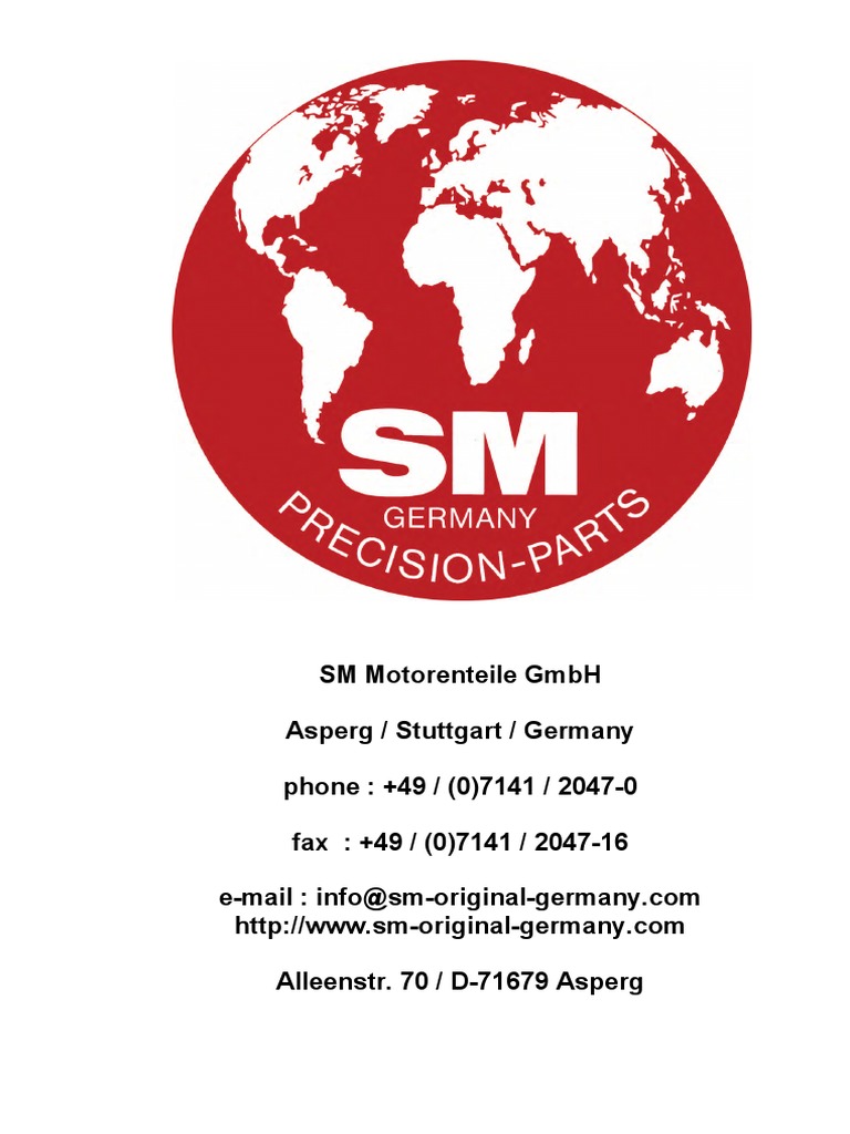 Catalogo de Pistones Sm-Germany | PDF | Engines | Engine Technology