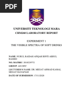 Exp1 The Visible Spectra of Soft Drink