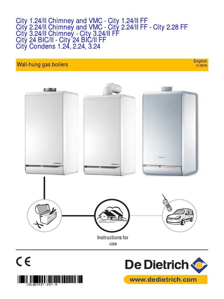 DE DIETRICH Wall-Hung Boiler Manual | PDF | Water Heating | Thermostat, image size:768x1024
