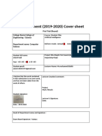 Final Assessment (2019-2020) Cover Sheet: First Trial (Round) College Name:College of