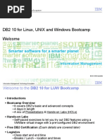 DB2 10 For Linux, UNIX and Windows Bootcamp Welcome: Information Management