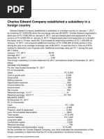 Charles Edward Company Established A Subsidiary in A Foreign Country