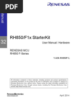 Rh850/F1X Starterkit: User Manual: Hardware Renesas Mcu Rh850 F-Series