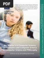 BA/Master's in Computer Science, Mathematics and Computer Science or Computer Science and Philosophy