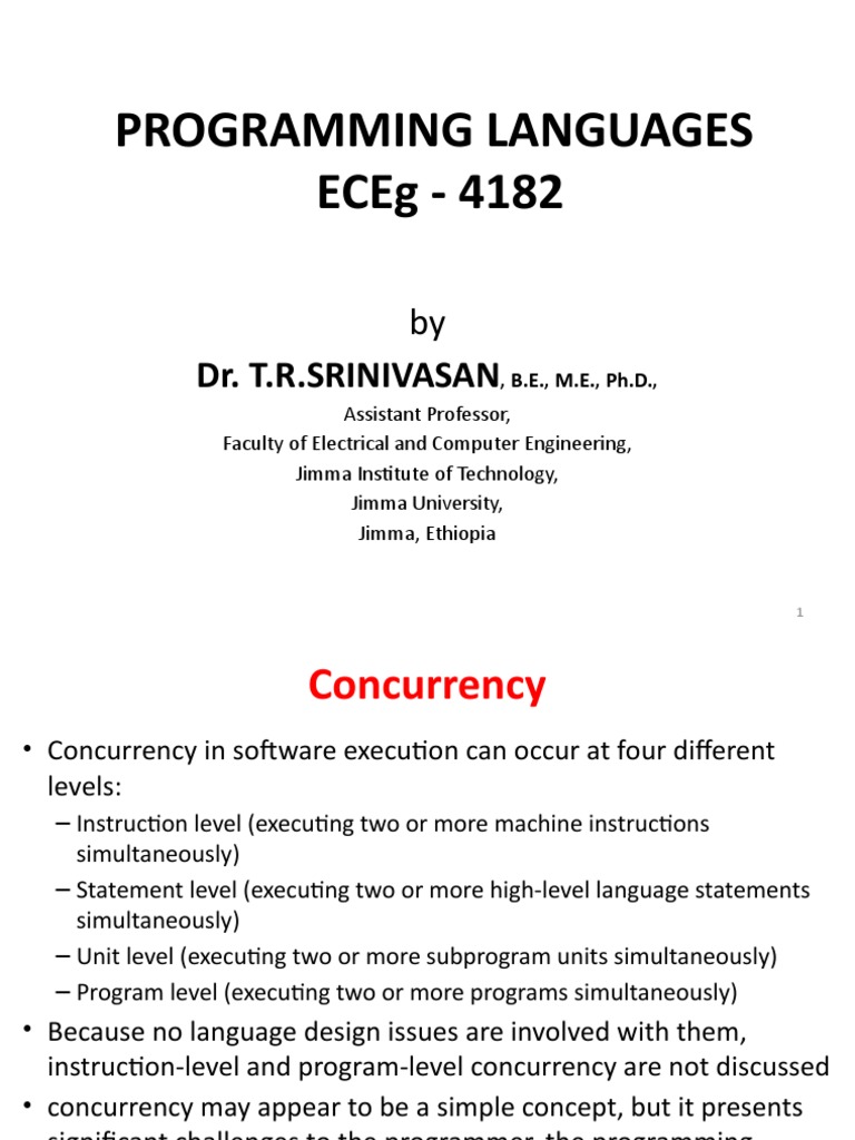 CH 06 - PL | PDF | Concurrent Computing | Computer Program