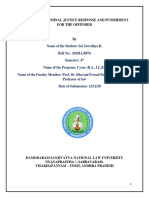 2018LLB076 - IPC II - 4th Semester - Research Paper - HUMANISING CRIMINAL JUSTICE RESPONSE AND PUNISHMENT FOR THE OFFENDER PDF