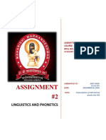 Assignment #2: Linguistics and Phonetics