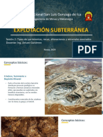 Tipos de Yacimientos, Rocas, Aletraciones y Minerales Asociados