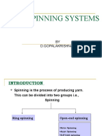 New Spinning Systems: BY D.Gopalakrishnan