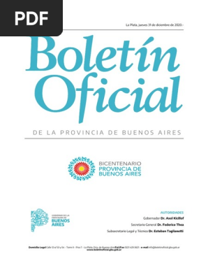 Boletin Oficial Pdf Presupuesto Buenos Aires