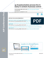 Modelling of Pasteurization Process Line in Dairy Industry in Context of Process Control