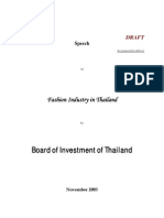 Board of Investment of Thailand: Fashion Industry in Thailand