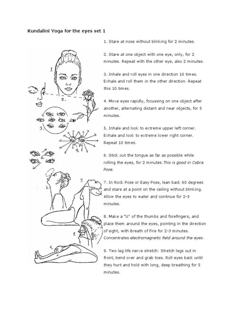 Kundalini Yoga For The Eyes Set 1 PDF Nature