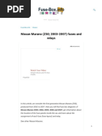 Fuse Box Diagram Nissan Murano (Z50 2003-2007)