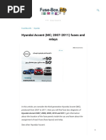 Fuse Box Diagram Hyundai Accent (MC 2007-2011)