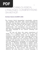 Katonis, A.L., Approaching Classical Languages (ELINEPA 2006)