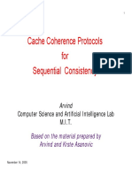 Cache Coherence Protocols For Sequential Consistency: Computer Science and Artificial Intelligence Lab M.I.T