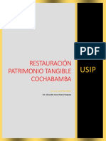 Restauración Patrimonio Tangible Cochabamba