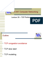 15-441 Computer Networking: Lecture 20 - TCP Performance