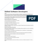 Skilled Software Developers: Desired Qualifications and Experience