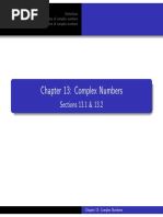 Chapter 13: Complex Numbers: Sections 13.1 & 13.2