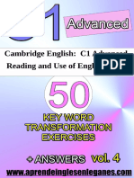 C1 Advanced - 50 Key Word Transformation Exercises - Vol 4