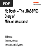 No Doubt - The LRAS3/FS3 Story of Mission Assurance: Jill Brooks Sheleen Johnson Network Centric Systems