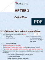 Critical Flow: Department of Civil Engineering