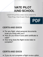 Private Pilot Ground School: Certificates and Documents Pilot-Prep Oral Exam Study Guide