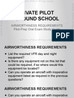 Private Pilot Ground School: Airworthiness Requirements Pilot-Prep Oral Exam Study Guide
