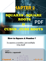 Calculating squares, square roots, cubes and cube roots
