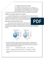 Colligative Properties Of Solutions