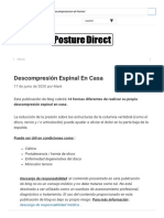 Descompresión Espinal en El Hogar - Postura Directa PDF