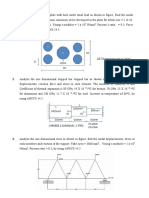 Analyze The Rectangular Plate With Hole Under Axial Load As Shown in Figure, Find The Nodal