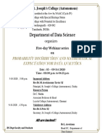 Department of Data Science: Probability Distribution and Mathematical Expectation For Data Analytics