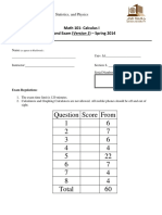 Key Math101 Exam 2 Spring2014 PDF