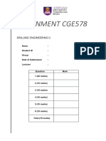 Assignment Cge578: Drilling Engineering Ii