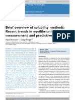 Solubility Methods PDF