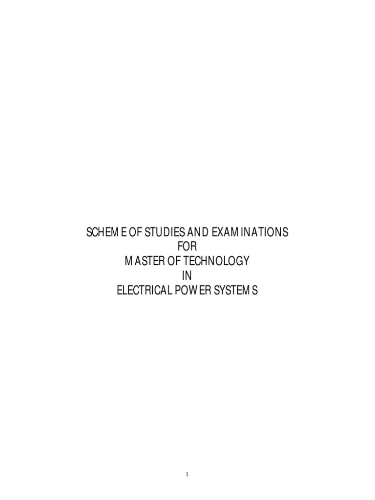 M.Tech (Electrical Engg Electrical Power System) Session 201112 PDF