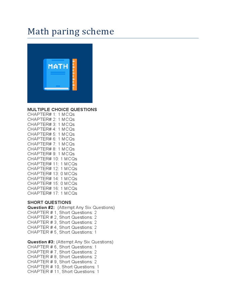 Math Pairing Scheme Overview | PDF